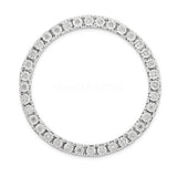 1ct Round Cut Moissanite Hollow Disc Pendant 14k White Gold Plated NO CHAIN