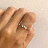 0.15ct Round Cut Moissanite Minimalist Engagement Ring 14k Rose Gold Plated