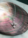 0.6ct Round Cut VVS1D Diamond Jesus Cross Pendant with Chain 14k White Gold Over