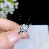 Fancy Solitaire Women Engagement Ring 1ct Round Cut Diamond 14k WhiteGold Finish