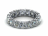 2ct Asscher Cut Diamond Eternity Anniversary Wedding Ring Band 14k Gold Finish