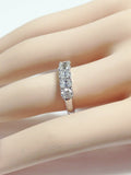 4Ct Oval Cut Diamond Five Stone Stylish Engagement Ring 14K White Gold Finish