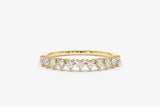 0.4ct Round Cut Moissanite Anniversary Women Wedding Band 14k Yellow Gold Plated