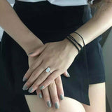 1.4ct Engagement Ring Emerald Cut Diamond Solitaire Design 14k White Gold Finish