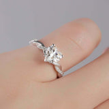 1.3ct Heart Cut Diamond Engagement Ring Infinity Twisted 14k White Gold Finish