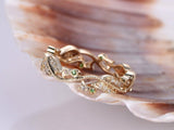 Floral Antique Eternity Wedding Ring Band 1ct Round Diamond 14k Yellow Gold Over