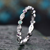 1Ct Round Cut VVS1 Diamond Vintage Slim Wedding Ring Band 18K White Gold Finish