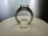 2ct Princess Cut Design Diamond Solitaire Engagement Ring 14k Solid White Gold