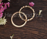0.5ct Round Cut Moissanite Full Eternity Wedding Bands 14k Yellow Gold Plated