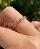 0.12ct Round Simulated Diamond 3/4 Eternity Wedding Band 14k Yellow Gold Plated