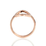 2Ct Round Cut Diamond Oval Hollow Design Engagement Ring 14K Rose Gold Finish