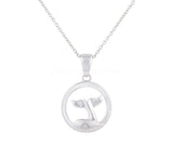 0.01ct Round Cut Moissanite Whale Ocean Pendant 14k White Gold Plated NO CHAIN