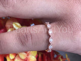 0.5ct Round Cut Moissanite Milgrain Women Wedding Band 14k Rose Gold Plated