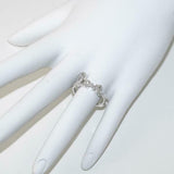 0.45ct Round Cut Diamond Engagement Ring Love Word Design 14k White Gold Finish