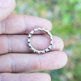 1.6ct Round Cut Diamond Vintage Eternity Wedding Ring Band 14k White Gold Finish