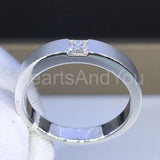 0.4ct Princess Simulated Diamond Solitaire Engagement Ring 14k White Gold Plated