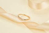 0.03ct Round Cut VVS1D Diamond Wedding Band Ring Minimalist 14k Yellow Gold Over