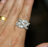 2.6ct Round Cut Diamond Wedding Ring Band 14k White Gold Finish Trendy Eternity