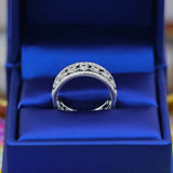 2ct Round Cut VVS1D Diamond Wedding Ring Band 14k White Gold Finish Anniversary