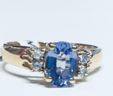 2.3ct Oval Cut Blue Tanzanite Diamond Petite Solitaire Ring 14k Yellow Gold Over