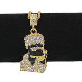 5Ct Round Cut Diamond Cartoon Character Hip Hop Pendant 14K Yellow Gold Finish