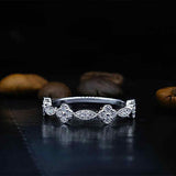 0.25ct Round Cut Diamond Wedding Ring Band 14k White Gold Finish Half Eternity