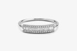 2ct Engagement Ring Baguette Cut Diamond Horizontal Channel 14k White Gold Over