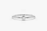 0.5ct Engagement Ring Round Cut Diamond Bezel Set Solitaire 14k White Gold Over