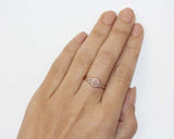 2ct Round Peach Morganite Engagement Ring Leaf Accent Halo 14k White Gold Finish