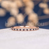 0.5ct Round Cut Simulated Sapphire Eternity Wedding Band 14k Yellow Gold Plated