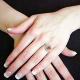 4.5ct Round Cut Peach Morganite Engagement Ring Dual Swirl 14k Rose Gold Finish