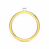 0.3ct Wedding Ring Band Round Cut Diamond Anniversary Design 14k DualGold Finish