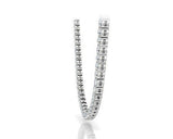 25ct Round 4 Prong Diamond 14K White Gold Finish Tennis Necklace 18" FINE EDH
