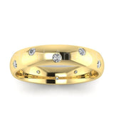 0.2ct Round Cut Moissanite Zig Zag Flush Set Wedding Band 14k White Gold Plated