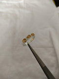 2.5ct Wedding Band Oval Cut Citrine Stylish Three Stone 14k White Gold Finish