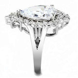 4Ct Pear Cut Diamond Split Band Cocktail Engagement Ring 14K White Gold Finish