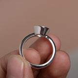 2ct Round Cut VVS1 Diamond Engagement Ring 14k White Gold Finish Bezel Solitaire