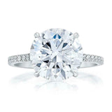 1.7ct Round Cut Diamond Engagement Ring 14k White Gold Finish Accents Solitaire
