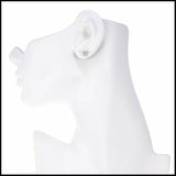 1.11ct Heart Cut VVS1D Diamond Solitaire Stud Earrings 14k White Gold Finish