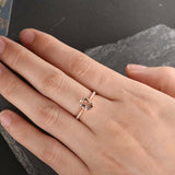 1ct Oval Cut Champagne Morganite Elegant Engagement Ring 14k Rose Gold Finish