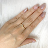 0.3ct Round Cut Moissanite Minimalist Engagement Ring 14k Yellow Gold Plated