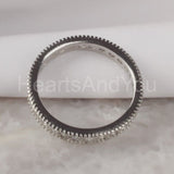 2.1ct Round Cut Moissanite Anniversary Women Wedding Band 14k White Gold Plated