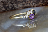 1.5ct Pear Cut Purple Amethyst Solitaire Engagement Ring 14k Yellow Gold Finish