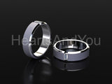0.5ct Baguette Simulated Diamond Tension Set Men's Ring 14k White Gold Plated