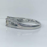 1.54ct Round Cut Diamond Engagement Ring Split Band Solitaire 14k WhiteGold Over
