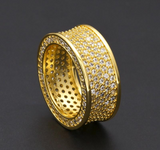 3Ct Round Diamond Elegant Wide Eternity Wedding Ring Band 14K Yellow Gold Finish