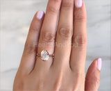 2.2ct Oval Cut Simulated Diamond Bezel Set Engagement Ring 14k White Gold Plated