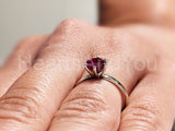 0.5ct Round Cut Simulated Ruby Solitaire Engagement Ring 14k White Gold Plated