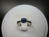 0.5ct Round Cut Sapphire Classic Solitaire Engagement Ring 14k White Gold Finish