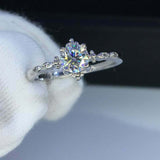 1.5ct Round Cut Diamond Engagement Ring Stylish Solitaire 14k White Gold Finish